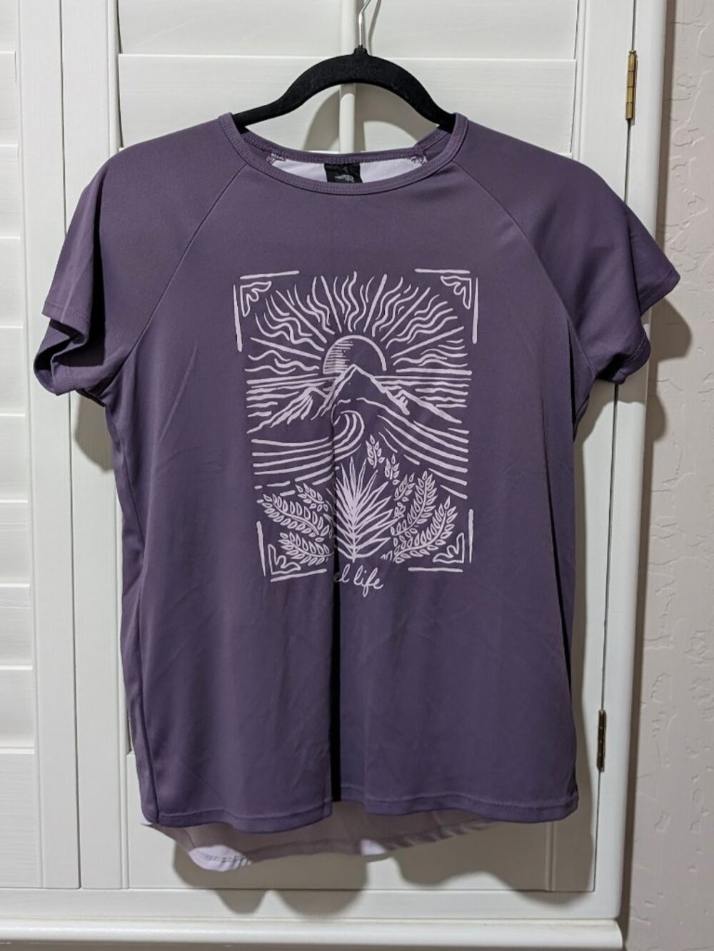 Purple Graphic Top | Unique Open Back Style